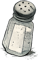 Salière illustrée